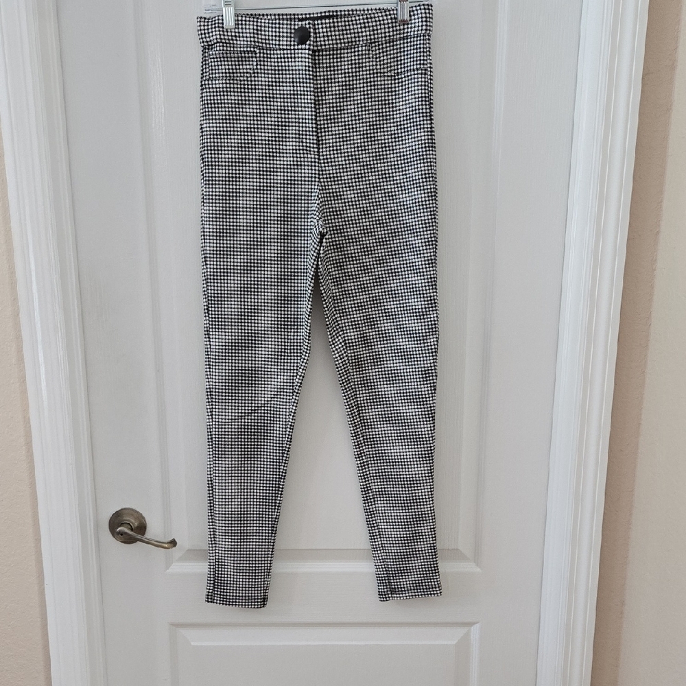 Zara Women's Monochrome Check Leggings